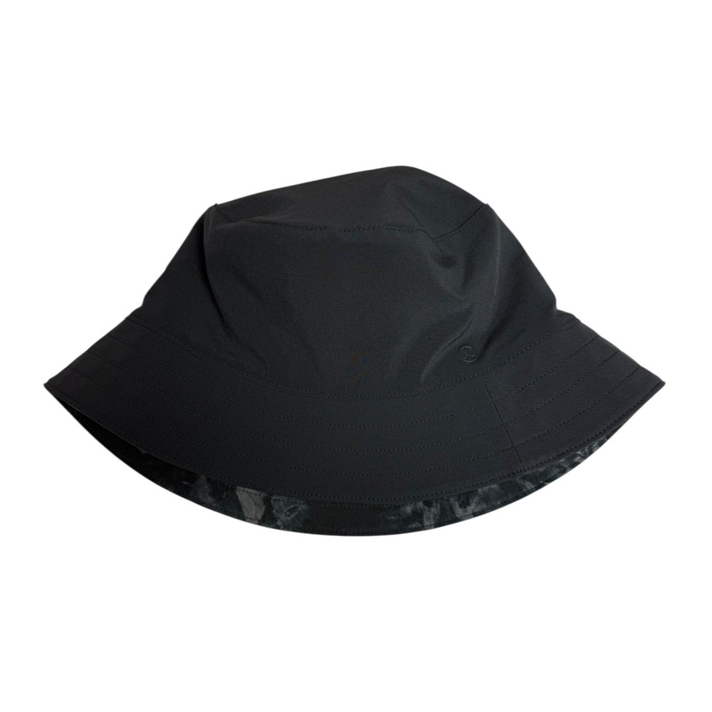 Lululemon Both Ways Reversible Bucket Hat Tie Dye Outdoors Sun Cap Black EUC - Picture 4 of 7